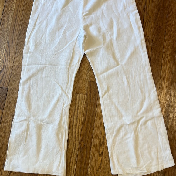 Le Suit White Casual Wide-Leg Pants Relaxed Fit - Picture 2 of 7